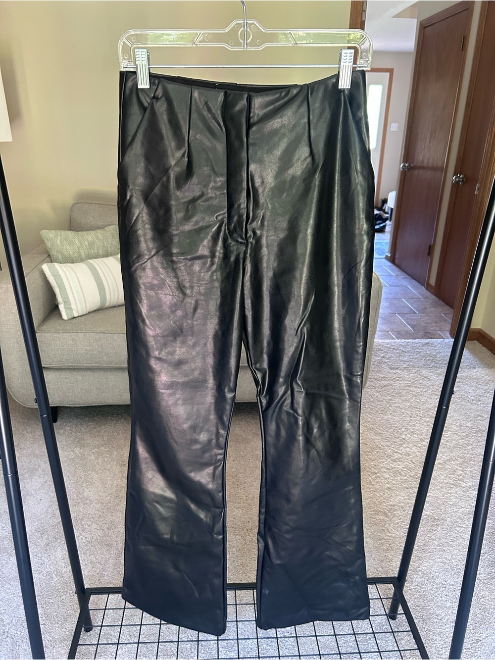 Abercrombie & Fitch Black Faux Leather Men’s Pants - Straight Leg